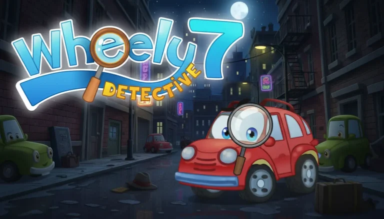 Wheely 7 Detective title screen on Firewaterduo