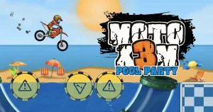 Play Moto x3m pool party Free Online